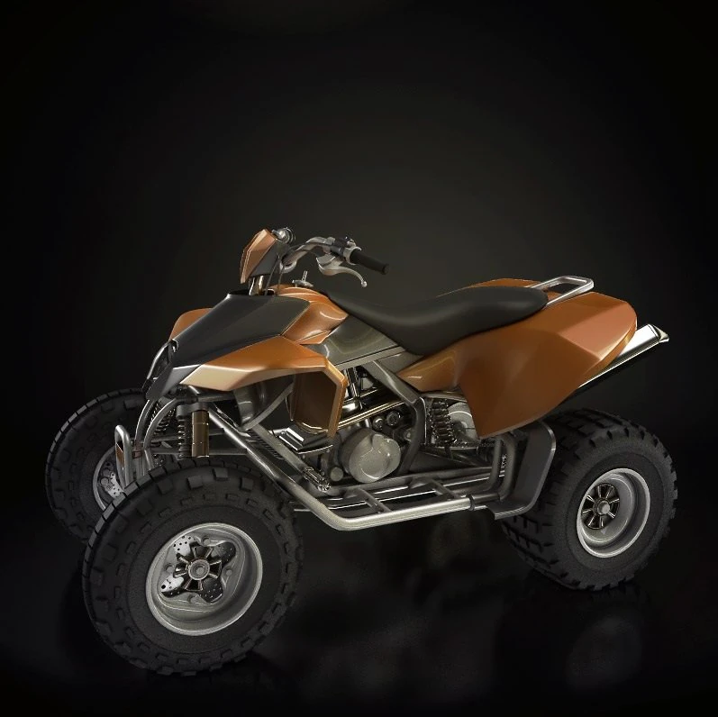 4 wheel motorcucle racing motorcycle 3D Model .c4d .max .obj .3ds .fbx .stl .blend 