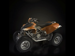 4 wheel motorcucle racing motorcycle 3D Model