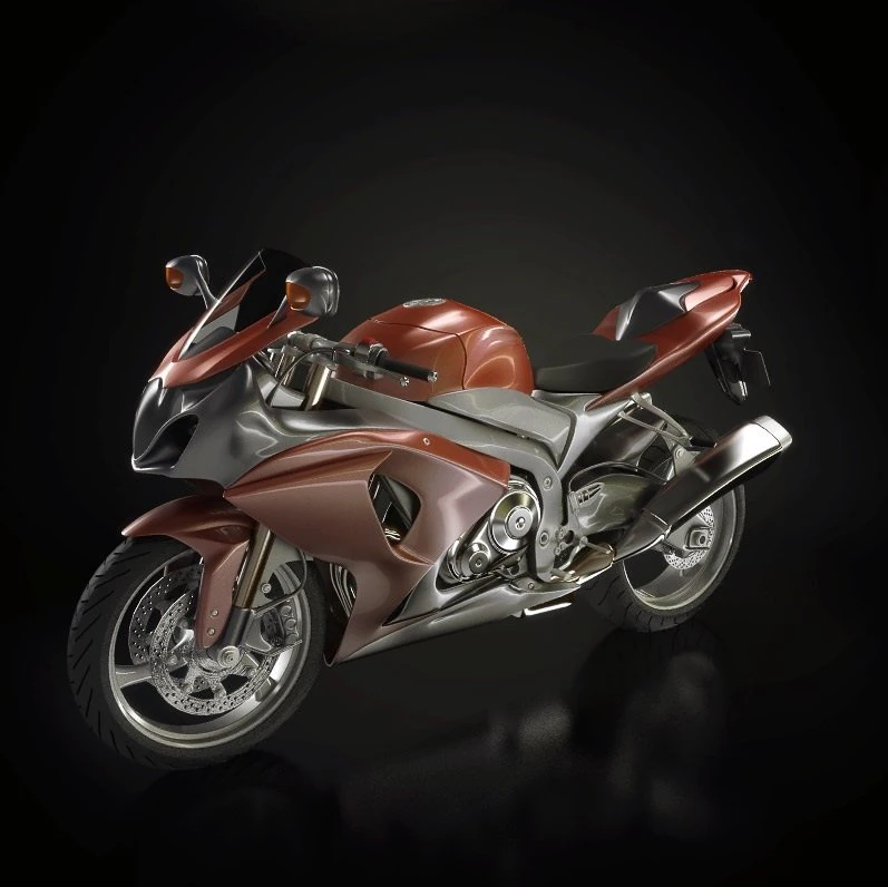 racing motorcycle 3D Model .c4d .max .obj .3ds .fbx .stl .blend 