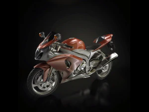 moto da corsa Modello 3D