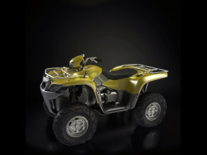 4wheel racing motorcycle 3D Model