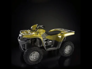 Moto da corsa a 4 ruote Modello 3D