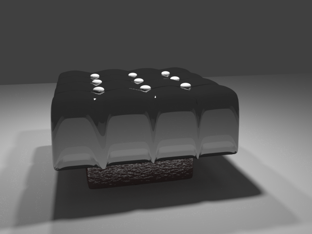 padded stoolpoof 3D Модель .c4d .max .obj .3ds .fbx .stl .blend 