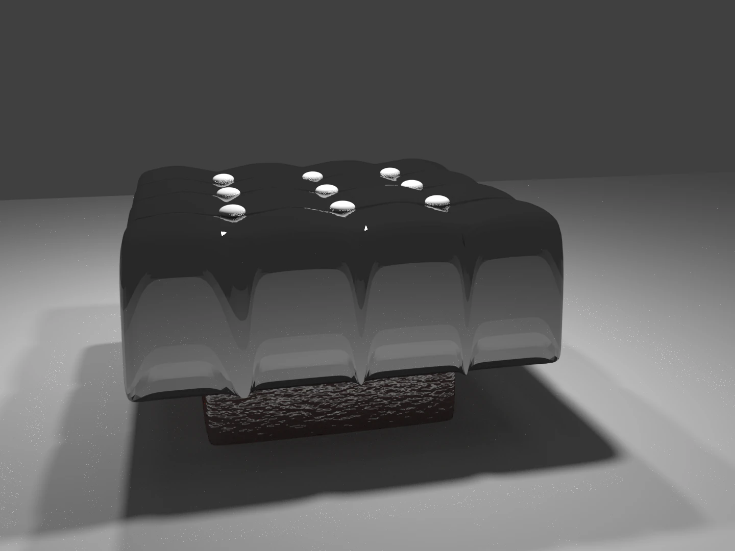 padded stoolpoof 3D Model .c4d .max .obj .3ds .fbx .stl .blend
