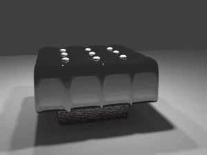 パッド入りスツールプーフ 3Dモデル