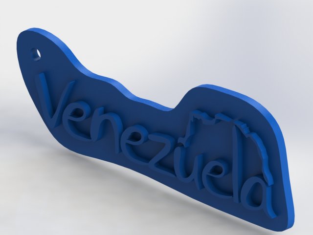 venezuela key chain Modelo de Impressão 3D .c4d .max .obj .3ds .fbx .stl .blend 