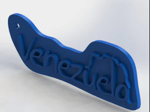 gantungan kunci venezuela Model Cetak 3D