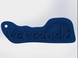 venezuela key chain Modelo de Impressão 3D