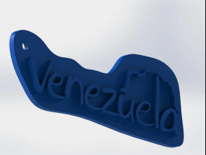 venezuela key chain 3D Print Model