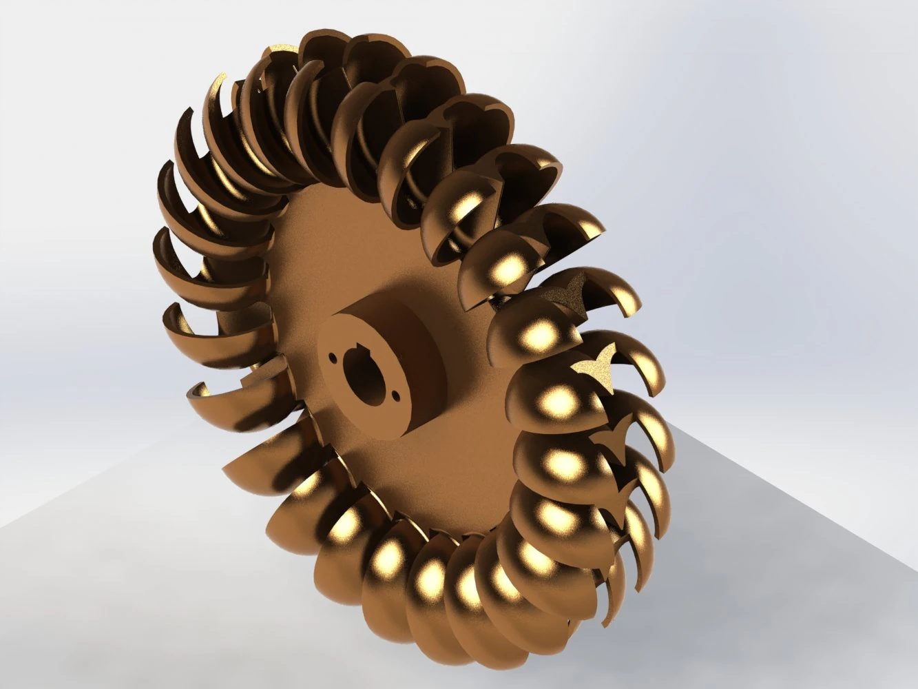 pelton turbine impeller 3D Model .c4d .max .obj .3ds .fbx .stl .blend 
