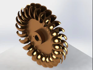 pelton turbine impeller 3D Model