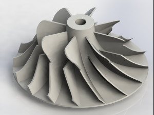turbocharger impeller 3D मॉडल