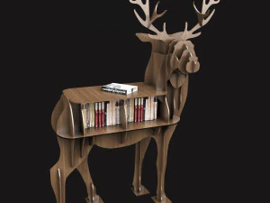 鹿书架 3D 模型