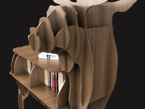 deer bookshelf Modelo 3D