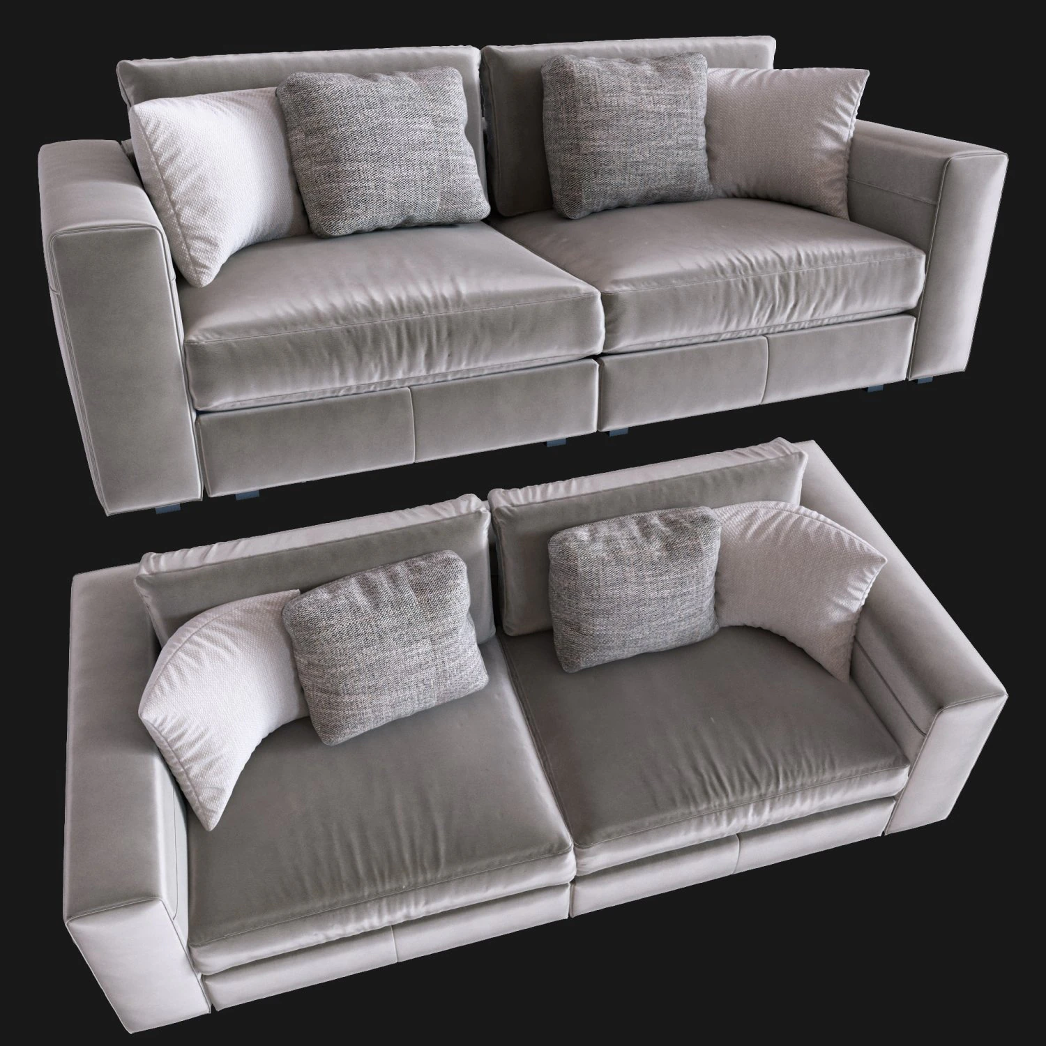 italian sofa 3D Model .c4d .max .obj .3ds .fbx .stl .blend 