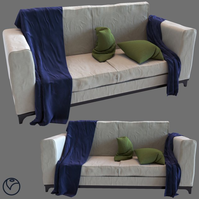 margola sofa Model 3D .c4d .max .obj .3ds .fbx .stl .blend 