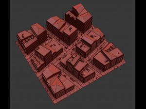 grey city 3D Modell