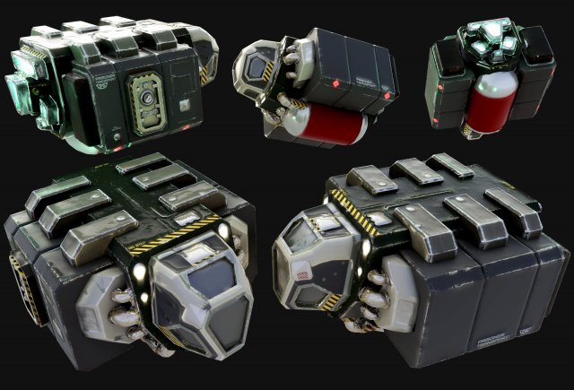 prisoner transport spaceship 3D 모델 .c4d .max .obj .3ds .fbx .stl .blend 