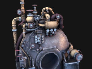 steam engine Modèle 3D