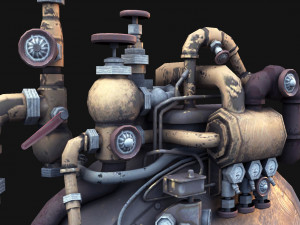 steam engine Model 3D