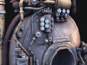 steam engine Model 3D