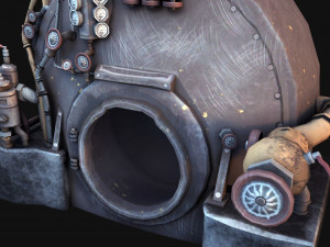 steam engine Model 3D
