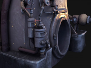 steam engine Model 3D