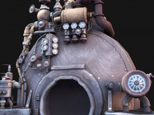 steam engine Model 3D
