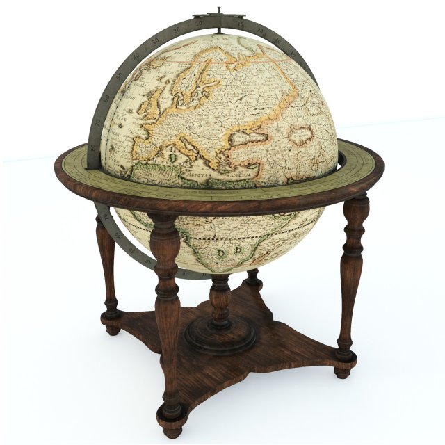 decorative globe Model 3D .c4d .max .obj .3ds .fbx .stl .blend 