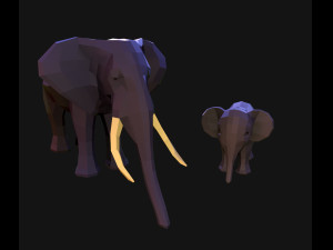 42 lowpoly animals pack Model 3D