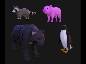 42 lowpoly animals pack 3D Model