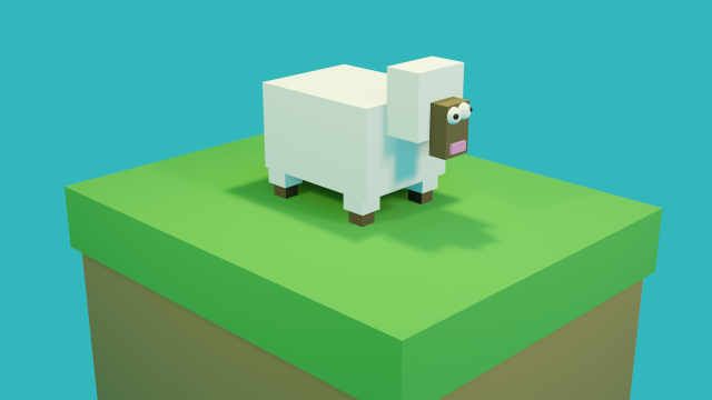 low poly sheep 3D Model .c4d .max .obj .3ds .fbx .stl .blend 