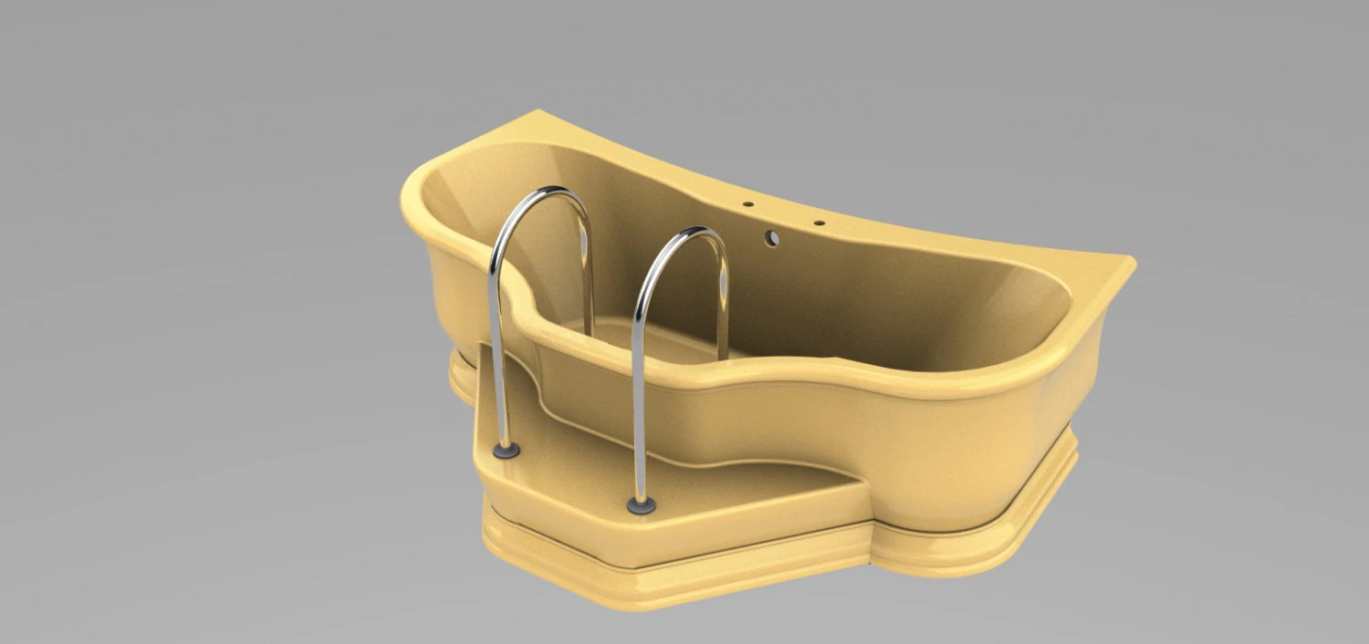 marble bath 3D Model .c4d .max .obj .3ds .fbx .stl .blend