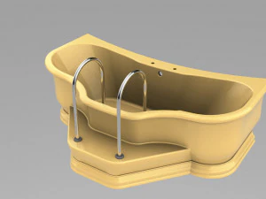 marmurowa wanna Model 3D