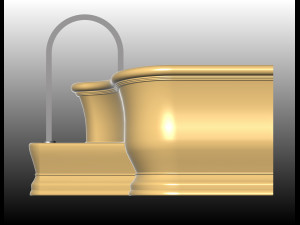 marble bath Modelo 3D