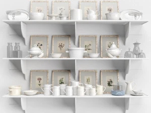 conjunto de decora&ccedil;&atilde;o proven&ccedil;al 2 Modelo 3D