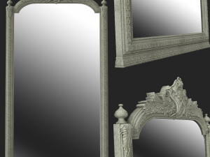 decoration antique mirror model 3D Model