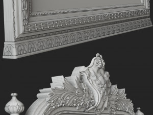 decoration antique mirror model 3D Model