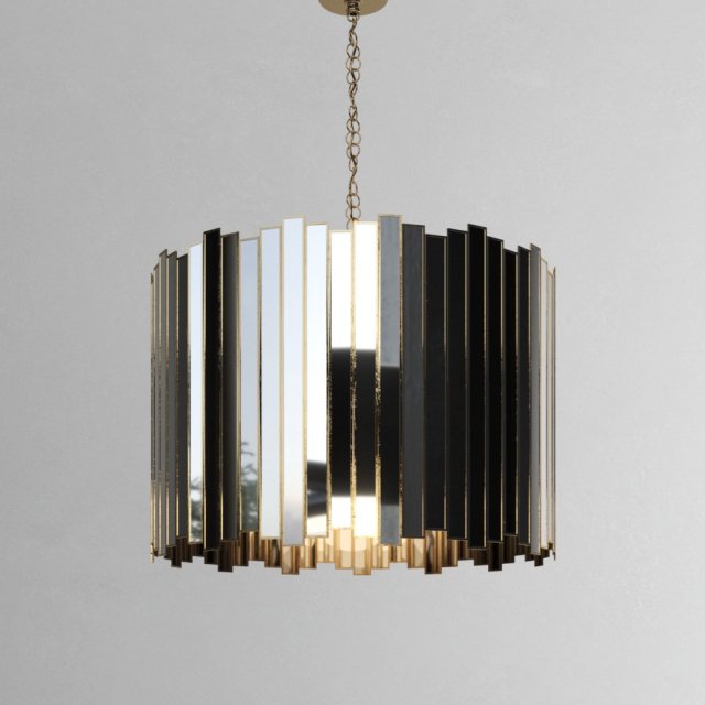 grayson drum chandelier 3D Model .c4d .max .obj .3ds .fbx .stl .blend 
