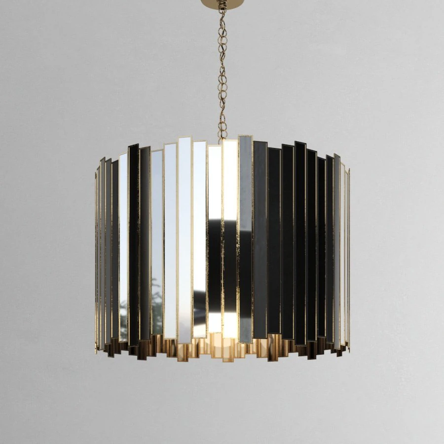 grayson drum chandelier 3D Model .c4d .max .obj .3ds .fbx .stl .blend 