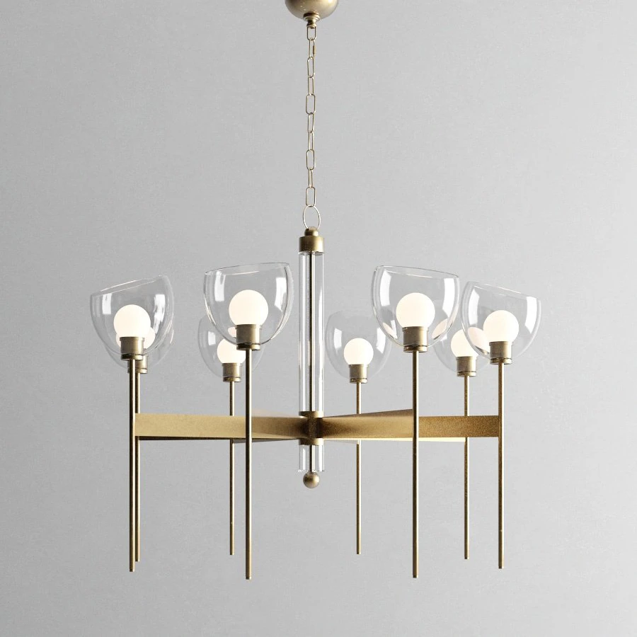 hudson valley davis 8 light chandelier 3D Model .c4d .max .obj .3ds .fbx .stl .blend