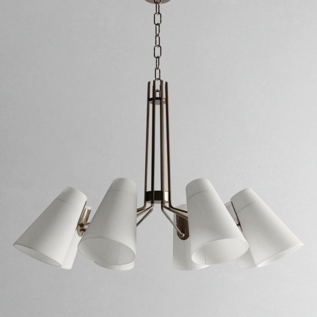 hudson valley patten 8 light chandelier 3D Model .c4d .max .obj .3ds .fbx .stl .blend 