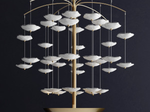leighton medium cascading chandelier 3D 模型