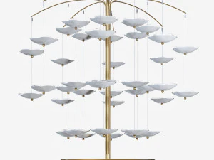 leighton medium cascading chandelier 3D Model