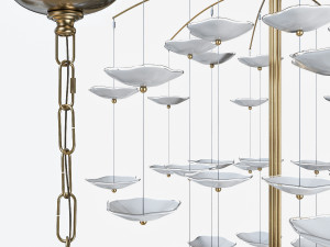 leighton medium cascading chandelier Modello 3D