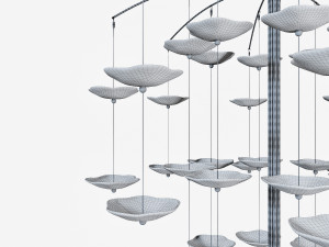 leighton medium cascading chandelier Modello 3D