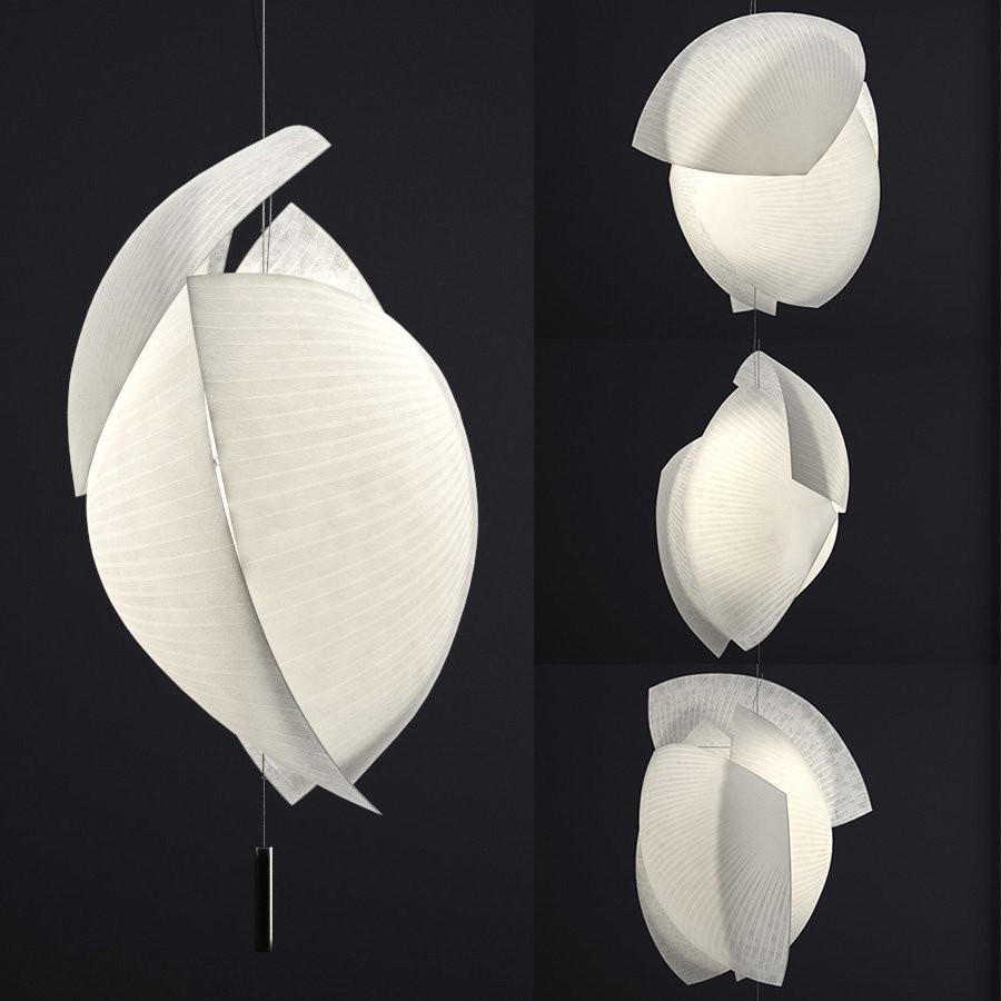 Grok Voiles Paper Pendant Lamp 3D Model in Ceiling Lights 3DExport