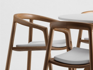 solid chair torsa table by manutti 3D 모델
