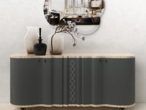 carpanelli mistral sycomoro sideboard iride mirror 3D Model