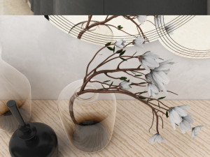 carpanelli mistral sycomoro sideboard iride mirror 3D Model